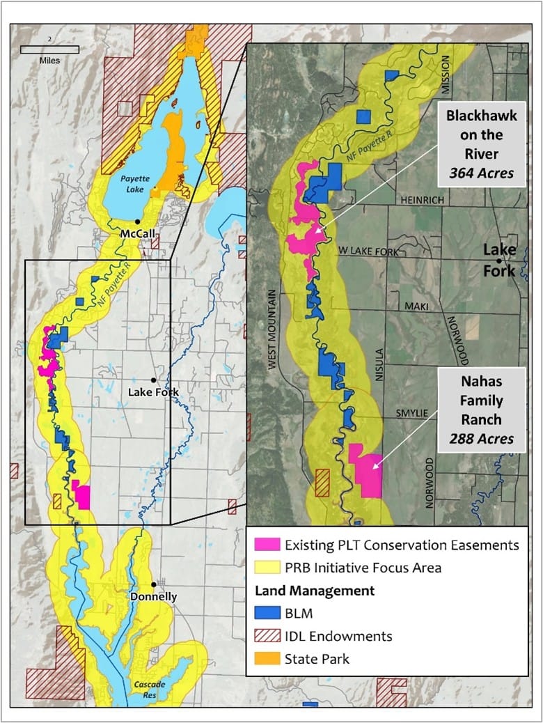 Map of the Payette River Bains Project