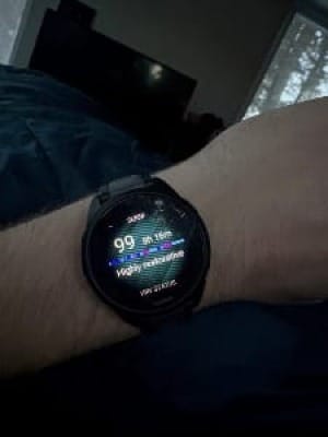 Picture of watch face showing 99% for sleep score.