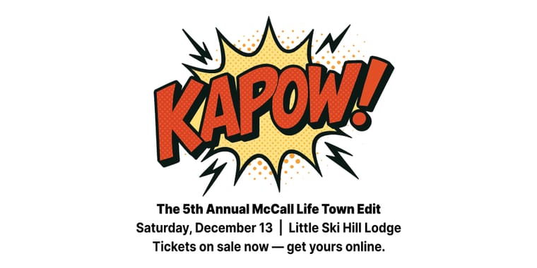 Kapow! cartoon logo and details about the Town Edit.