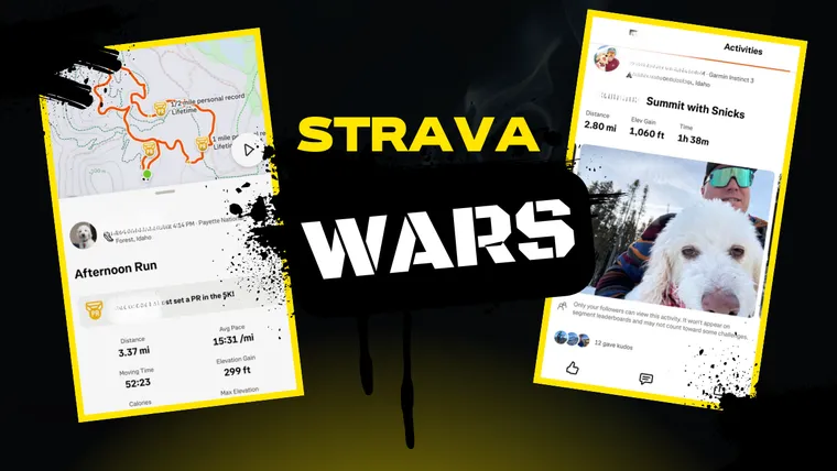 Picture of Strava screenshots. 